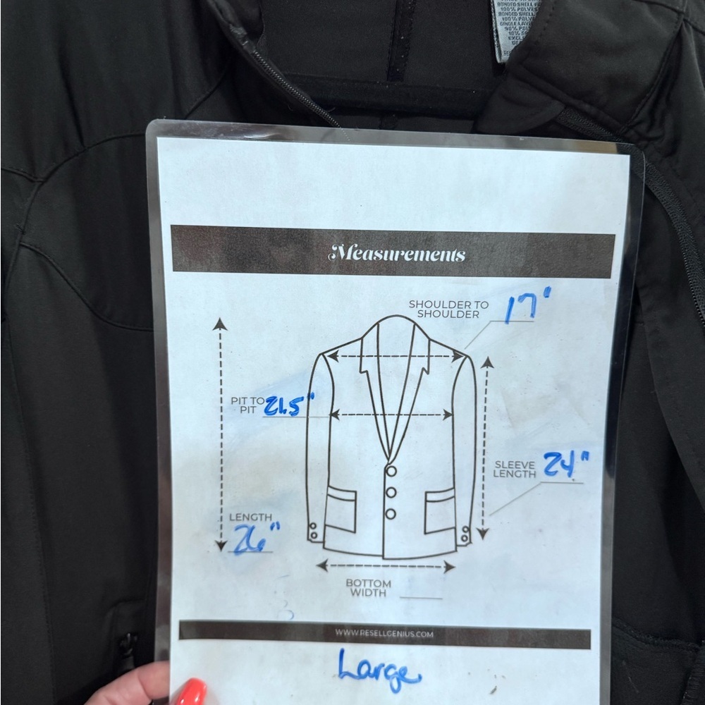 Women's Snozu Black Bonded Full Zip Performance Jacket. Size L - Picture 8 of 8